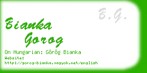 bianka gorog business card